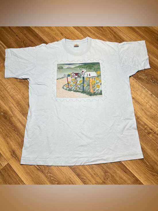 Other - Men’s Vintage Fruit of The Loom T Shirt Single Stitch Blue Graphic T Shirt
